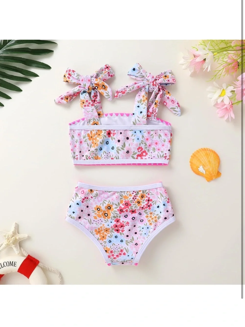 Girls Two Piece Color Block Stripe Swimwear 1048/bb5